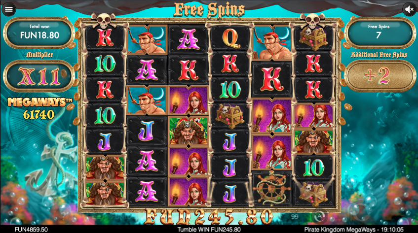 Новый игровой автомат онлайн на гривны Pirate Kingdom Megaways