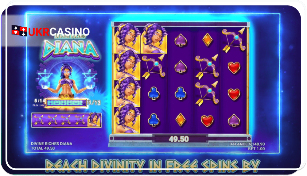 Divine Riches Diana - Microgaming slot